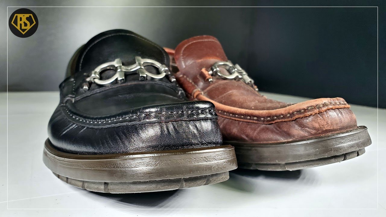 ASMRㅣColor Change on Salvatore Ferragamo Shoesㅣ페라가모 구두 ㅣ4K