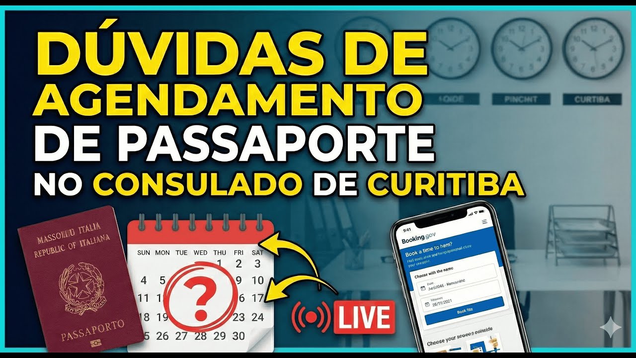 Dúvidas de agendamento de passaporte no Consulado de Curitiba