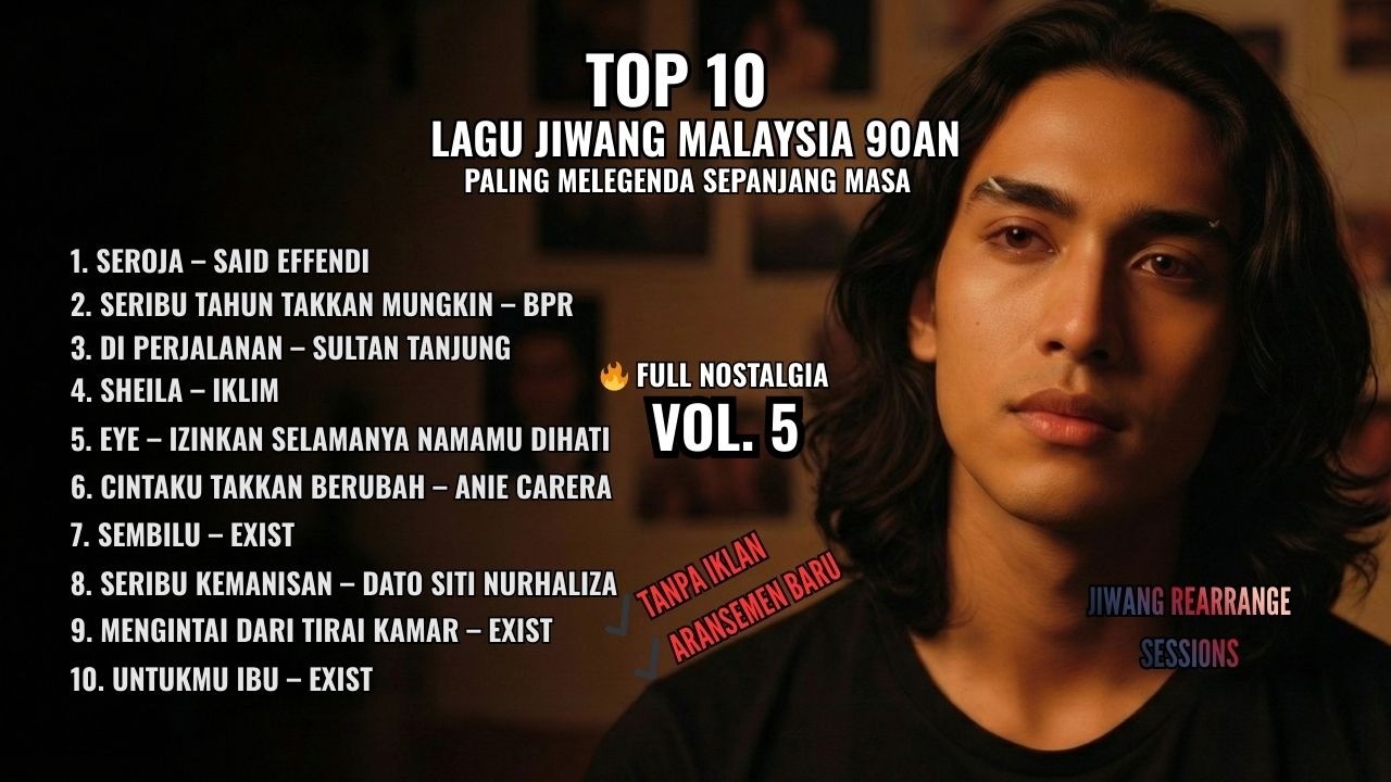 TOP 10 Jiwang Malaysia 90an – Rearrange Session | AI Version Vol. 5