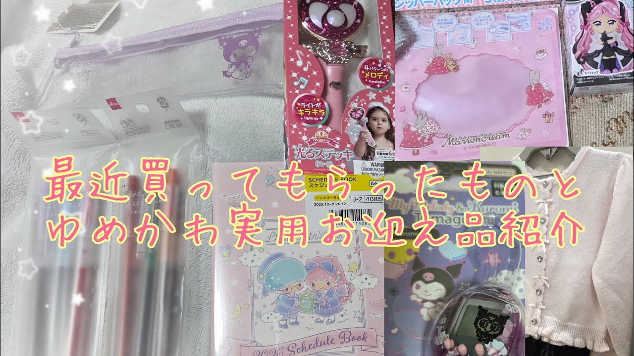 【ダイソー/サンリオ】最近買ってもらったものとゆめかわ実用お迎え品紹介【しまむら/プリキュア/たまごっち】