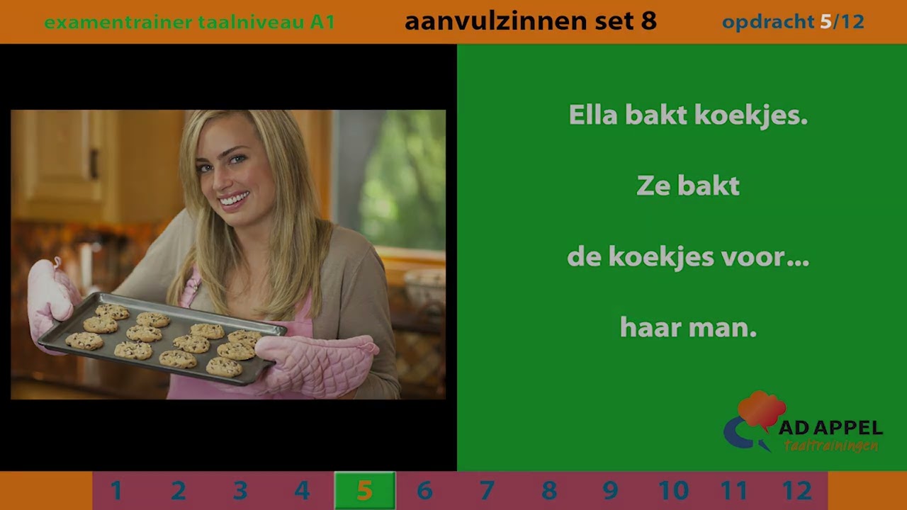 Inburgering A1 - examentrainer - Spreken - AANVULZINNEN Set 8