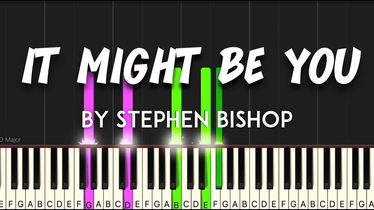 It Might Be You by Stephen Bishop synthesia piano tutorial + sheet music