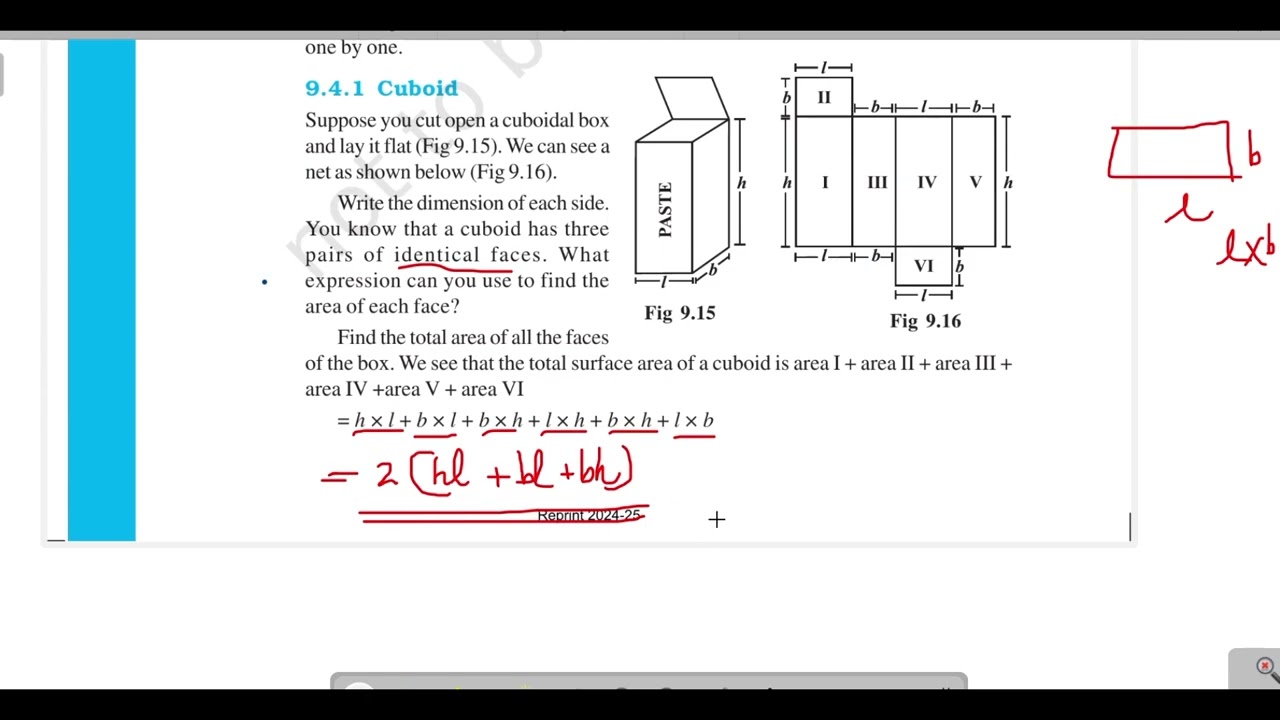 Class 8 Mensuration | Surface Area of Cube ,cuboid,cylinder | CBSE Maths Malayalam