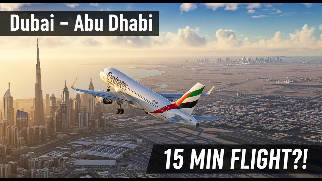 World’s Shortest Emirates Flight?! Dubai → Abu Dhabi | A320 | MSF