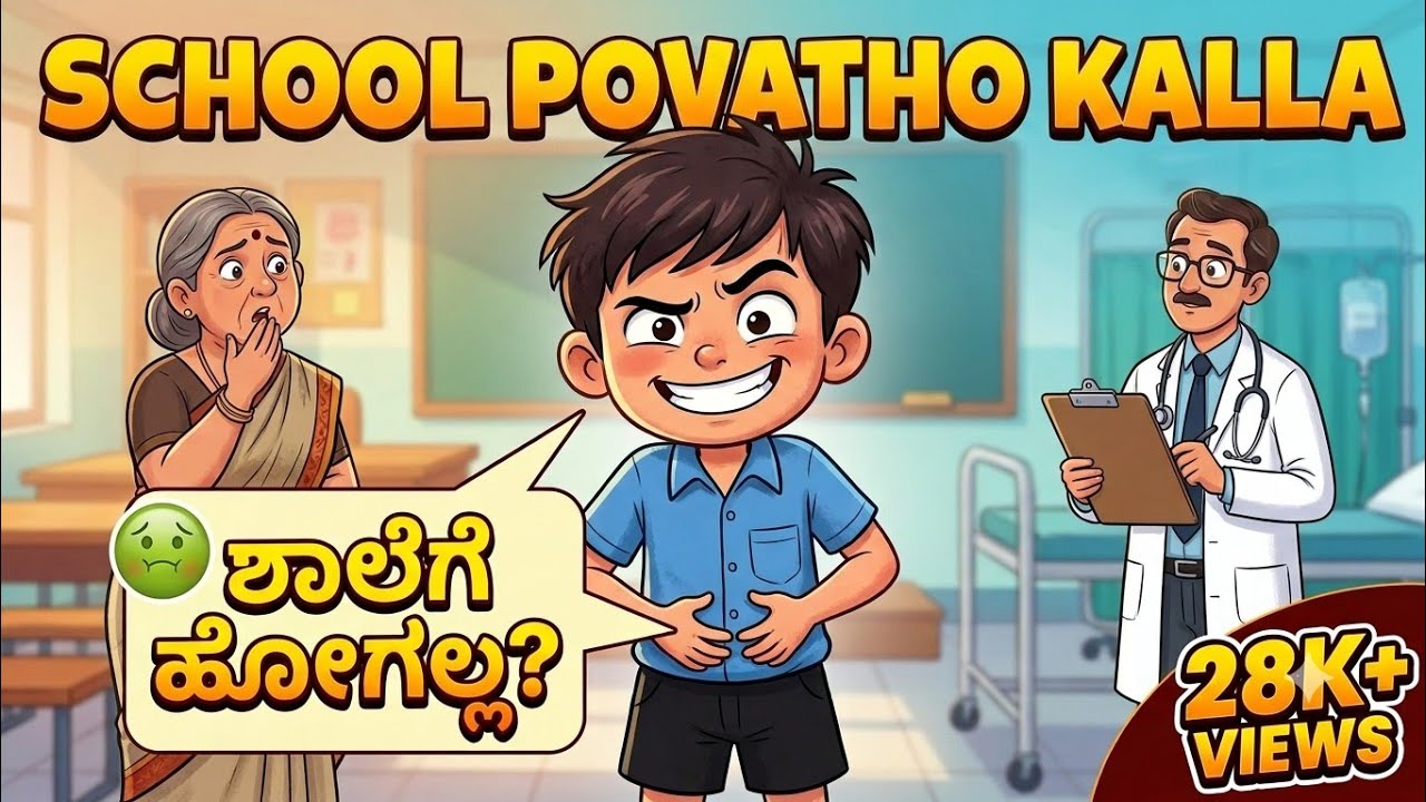 school povatho kalla || beary cartoon || beary comedy 🤣 😆 😂