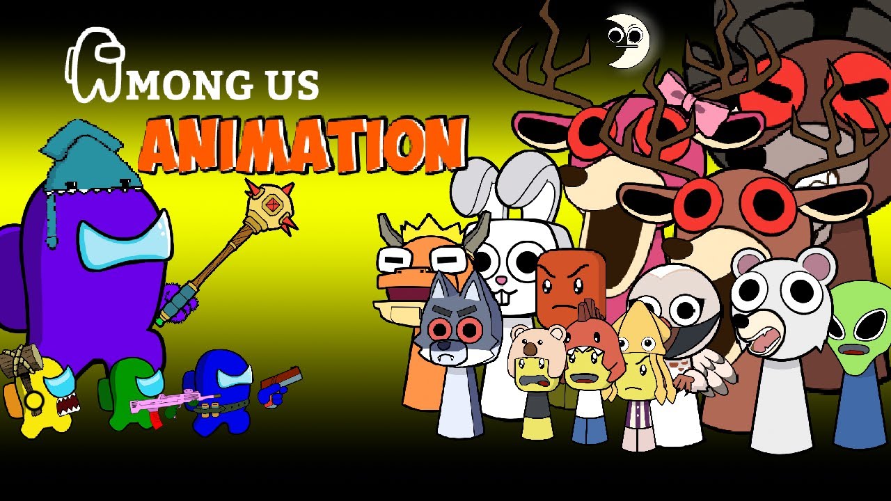 어몽어스 Among Us VS 99 Nights in the Forest Roblox But They Are Sprunki | AMONG US FUNNY ANIMATION