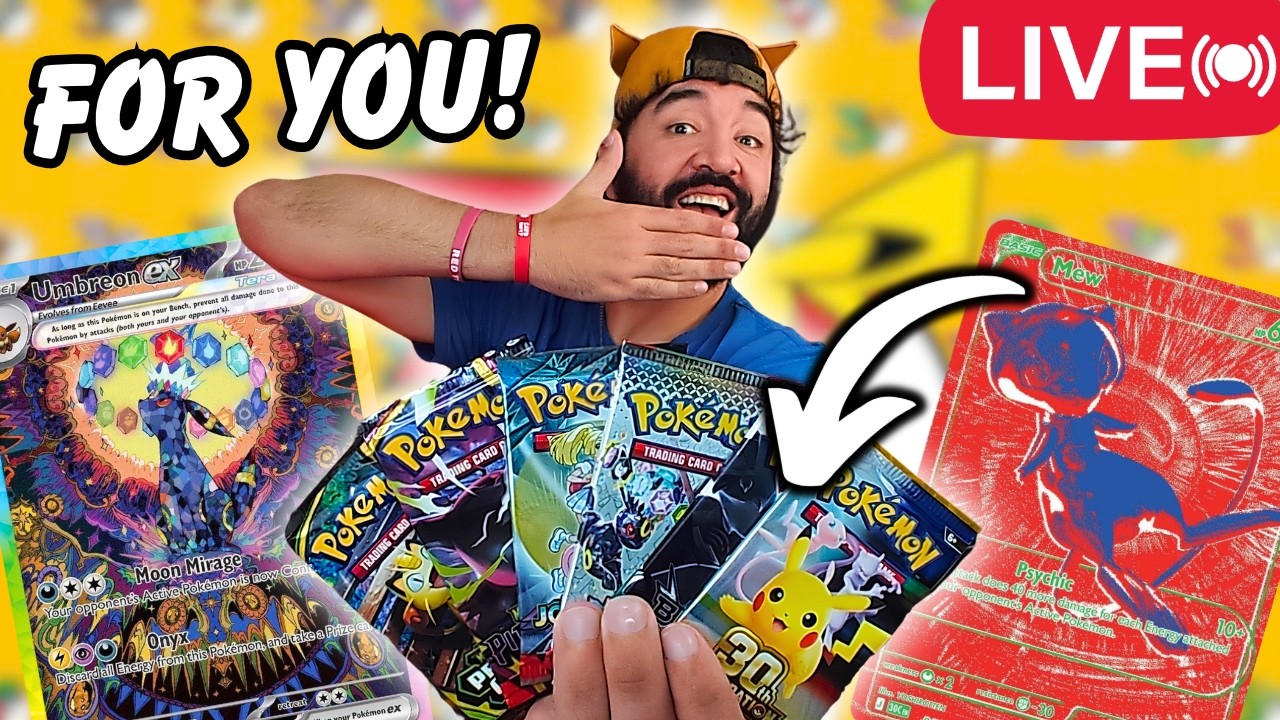 LIVE🔴Opening 30th Celebrations & BLACK BOLT Pokemon Cards... For YOU!