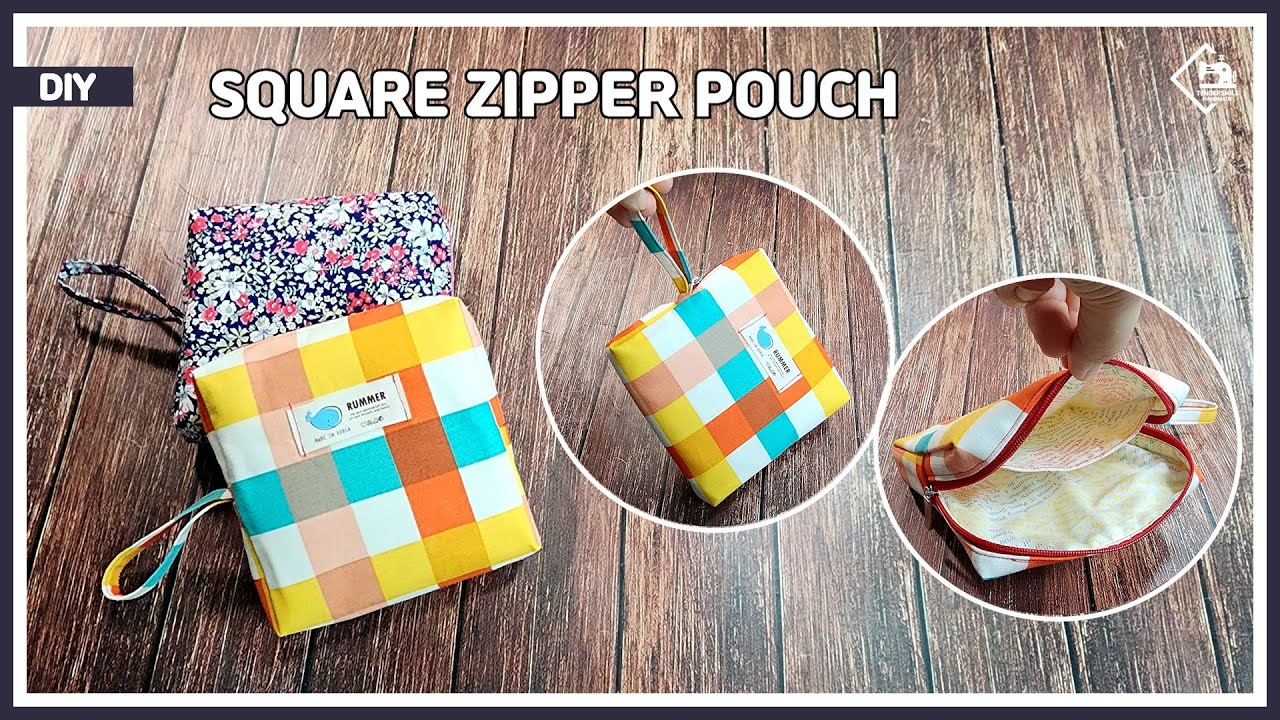 DIY Square zipper pouch / sanitary napkin pouch / sewing tutorial [Tendersmile Handmade]