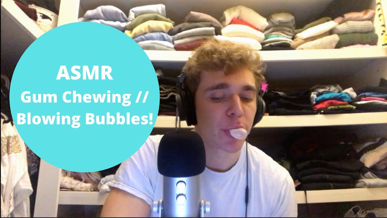 [ASMR] GUM-CHEWING // BLOWING BUBBLES!