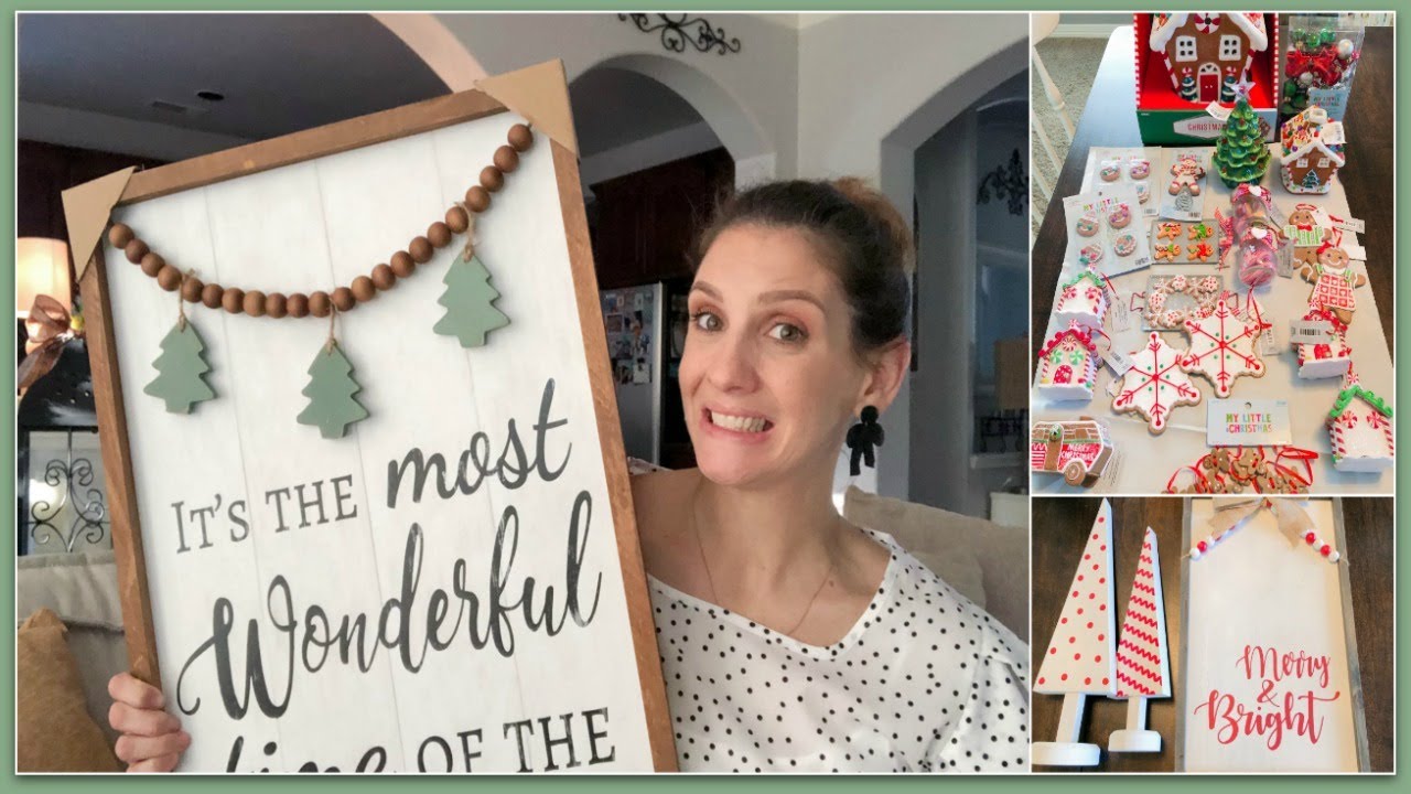 HUGE HOBBY LOBBY HAUL | SHOPPING FOR CHRISTMAS DECOR?! - Gingerbread and Peppermint Theme