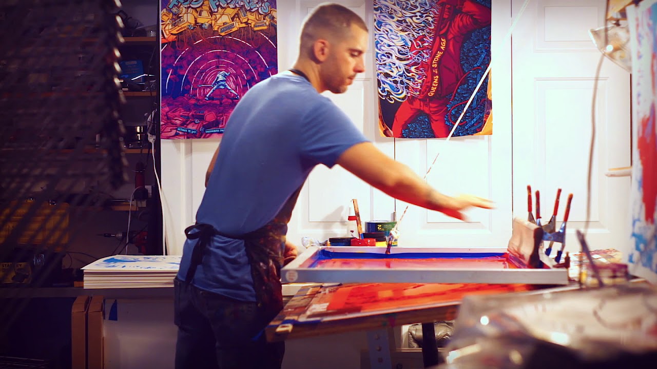 James Flames Screen Printing Process Video - 