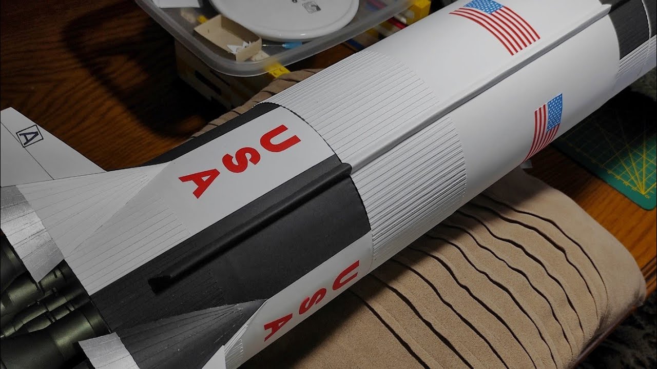 Kartonowy model 1:72 Saturn V [Paper model] [projekt własny] [own project]