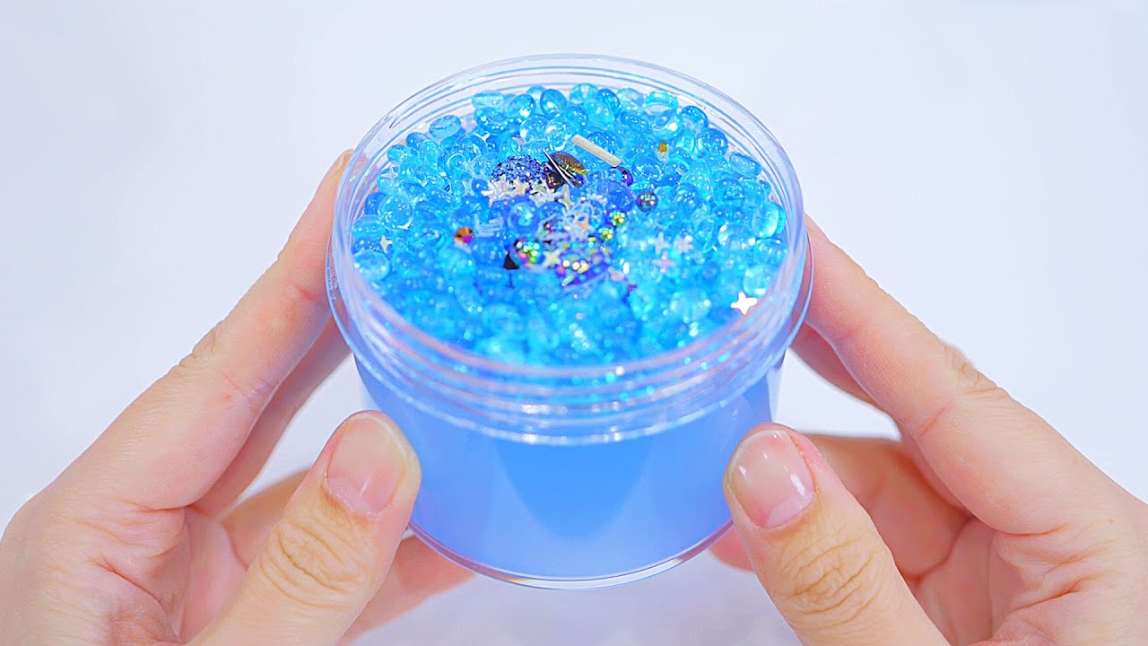 【ASMR】アイシースライムにフィッシュボール混ぜてみましたら…　Slime【音フェチ】