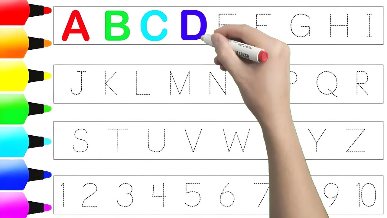 Learn ABCD Alphabets and numbers counting 123.Shapes for kids and Toddlers.ABC phonics song.