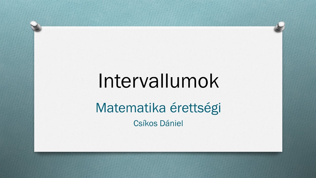 Intervallumok