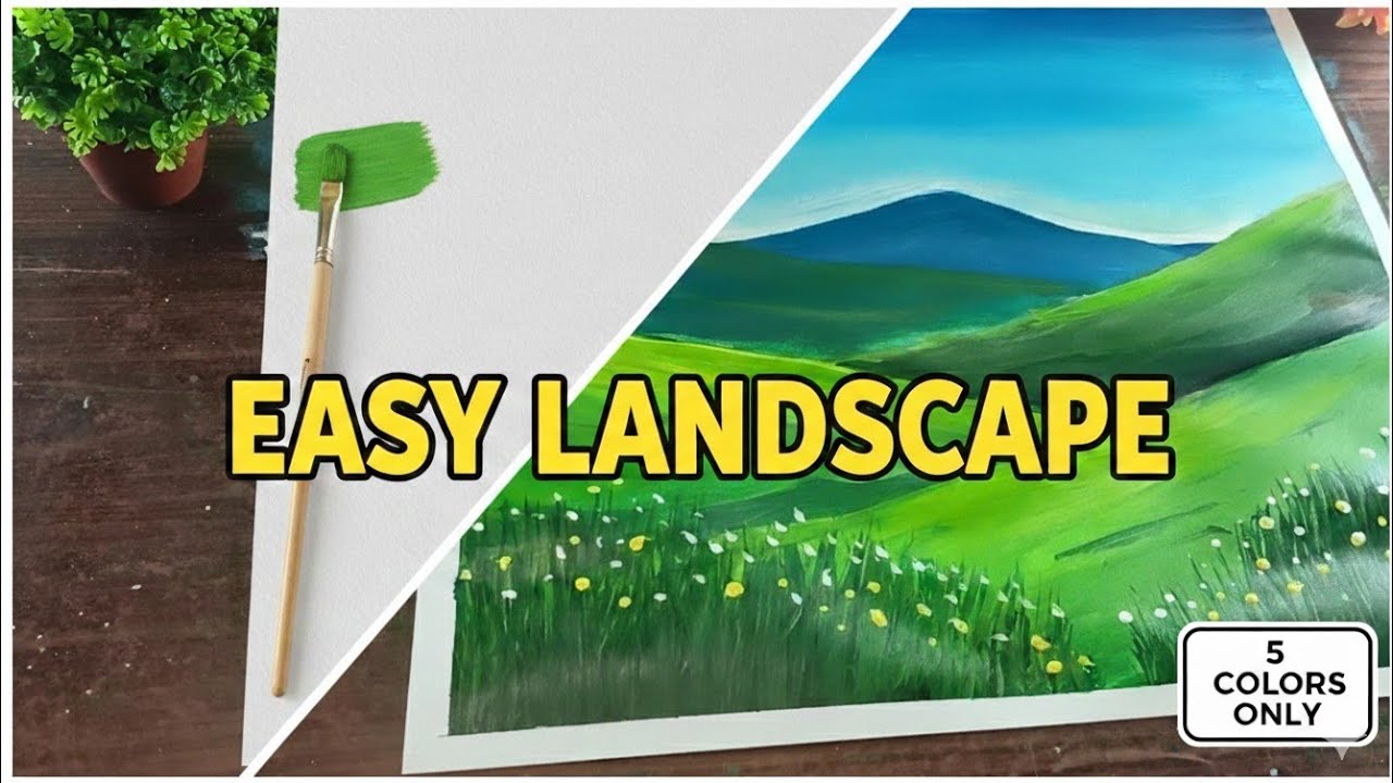 Easy Acrylic Painting Scenery For Beginners 
