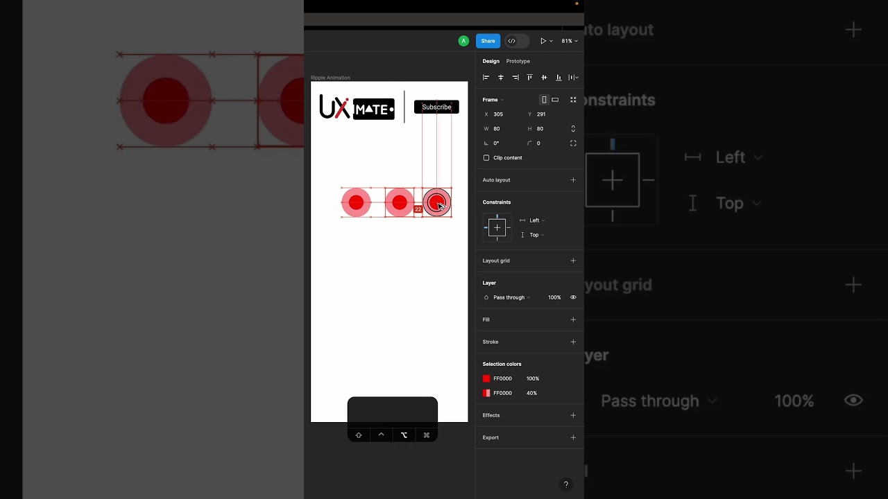 Quick Ripple Animation In Figma | Figma Animation Tutorial #shorts #figma #figmatutorial