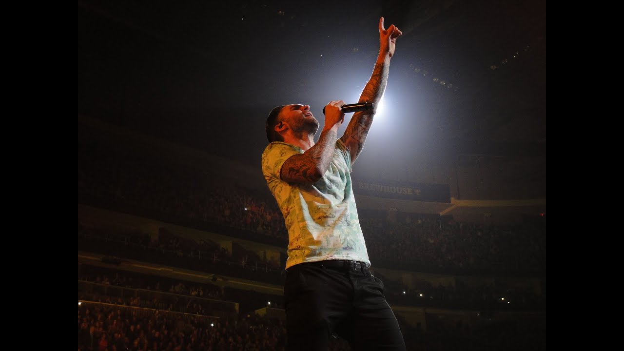 Maroon 5 1. Animals, 2. One More night, 3. Stereo Hearts, V Tour Pittsburgh Pa 3-13-2015