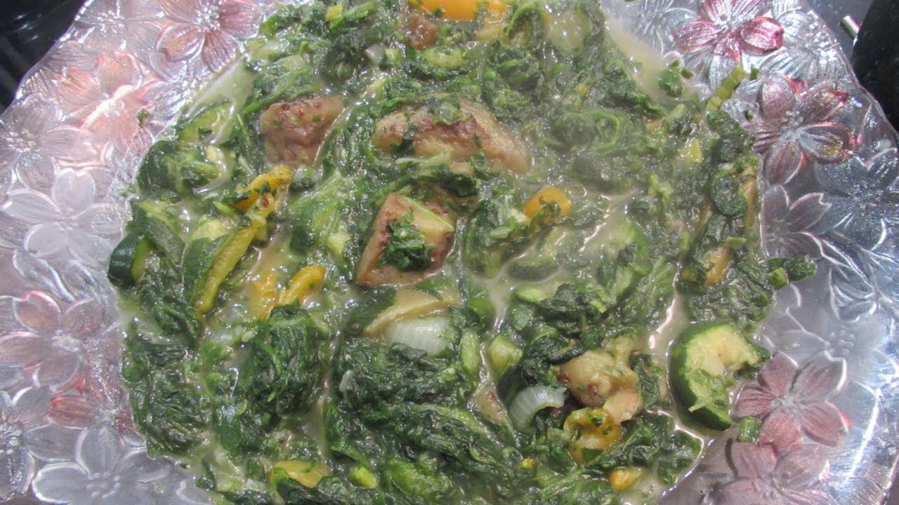 Congolese Cuisine Vegetarian Ya Epinard (Spinach)