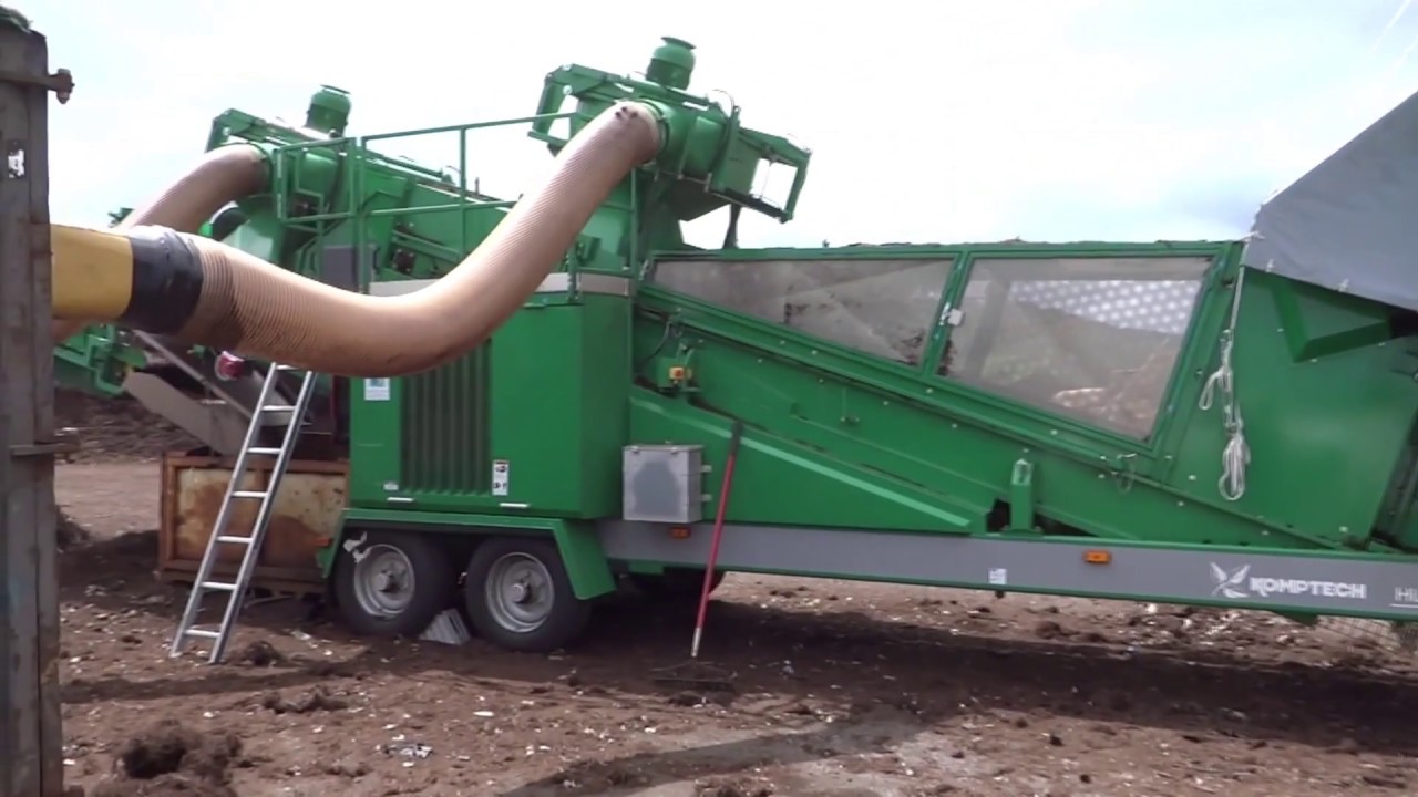 Komptech Hurrikan S Windsifter Separator Removing Plastic Contaminants