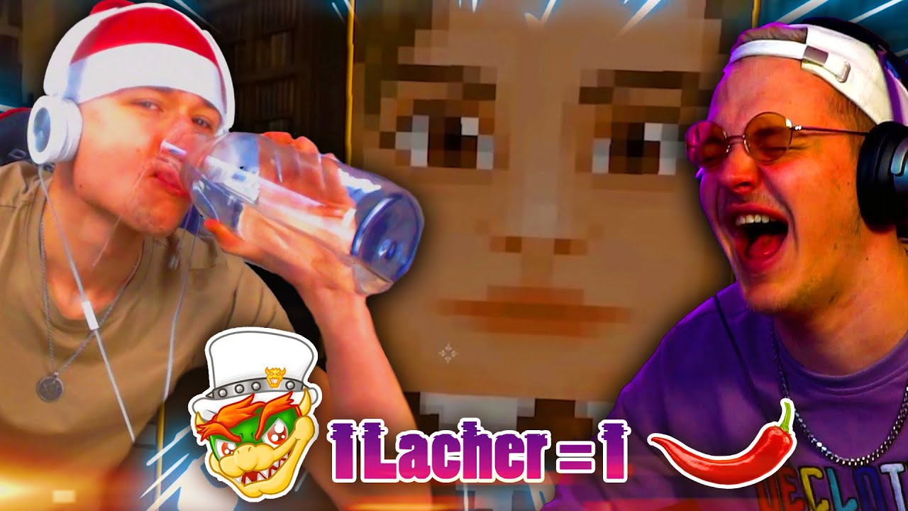 1 Lacher = 1 Chilischote eskaliert 🔥 Dävid und @Huebi reagieren auf Baui