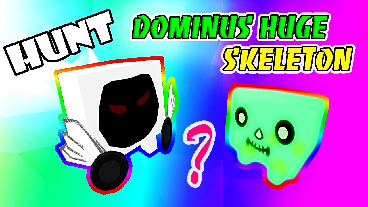 HUNTING RAINBOW DOMINUS HUGE - SKELETON GHOST *RAREST PET* PET SIMULATOR ROBLOX