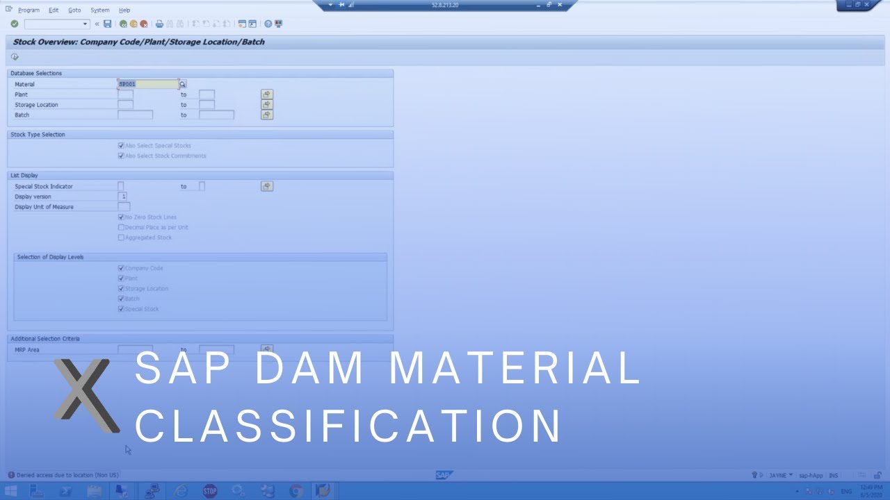 SAP Dynamic Authorization Management (DAM) - ABAC based on Material Classification and Citizenship