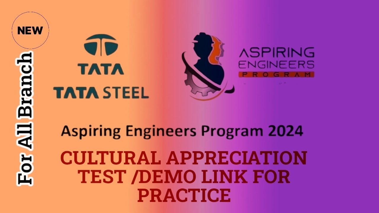 Cultural Appreciation Test | TataSteel Aspiring Engineers Program 2024