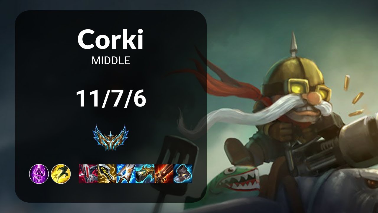 Corki vs Xerath MIDDLE - KR CHALLENGER Patch 14.22