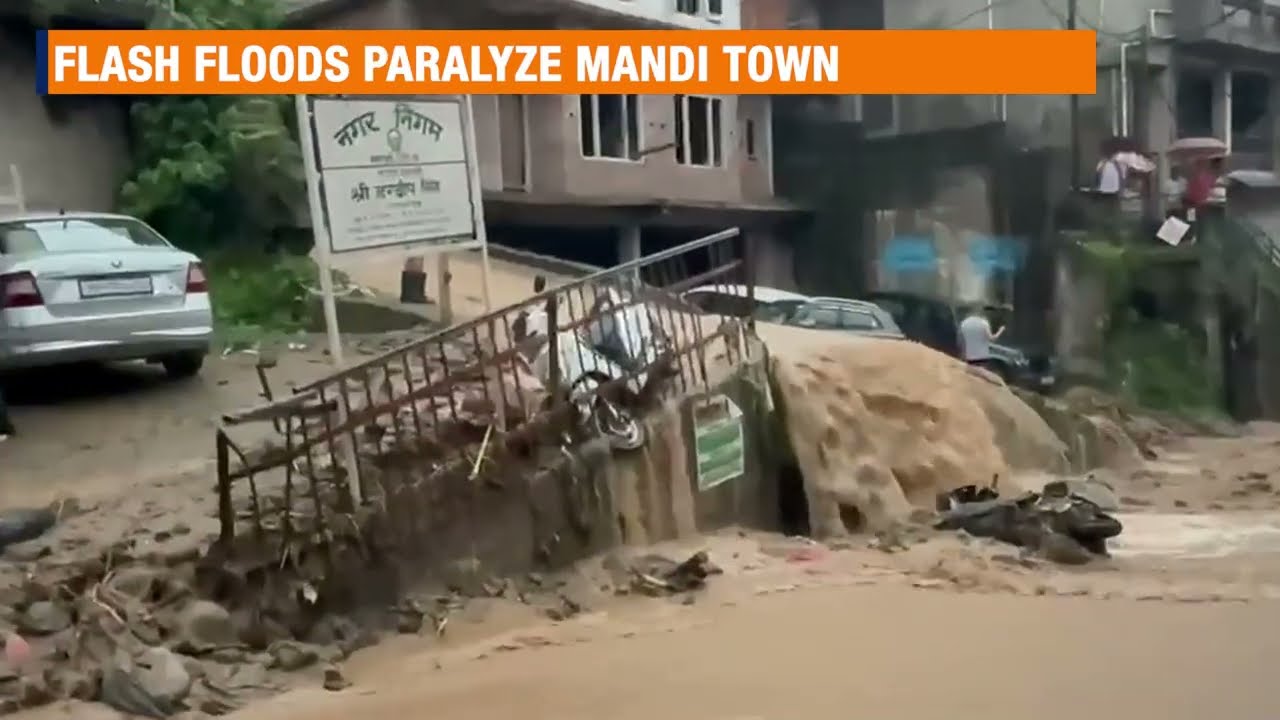 Mandi Flood Emergency: City Waterlogged After Torrential Rain | Himachal | News9