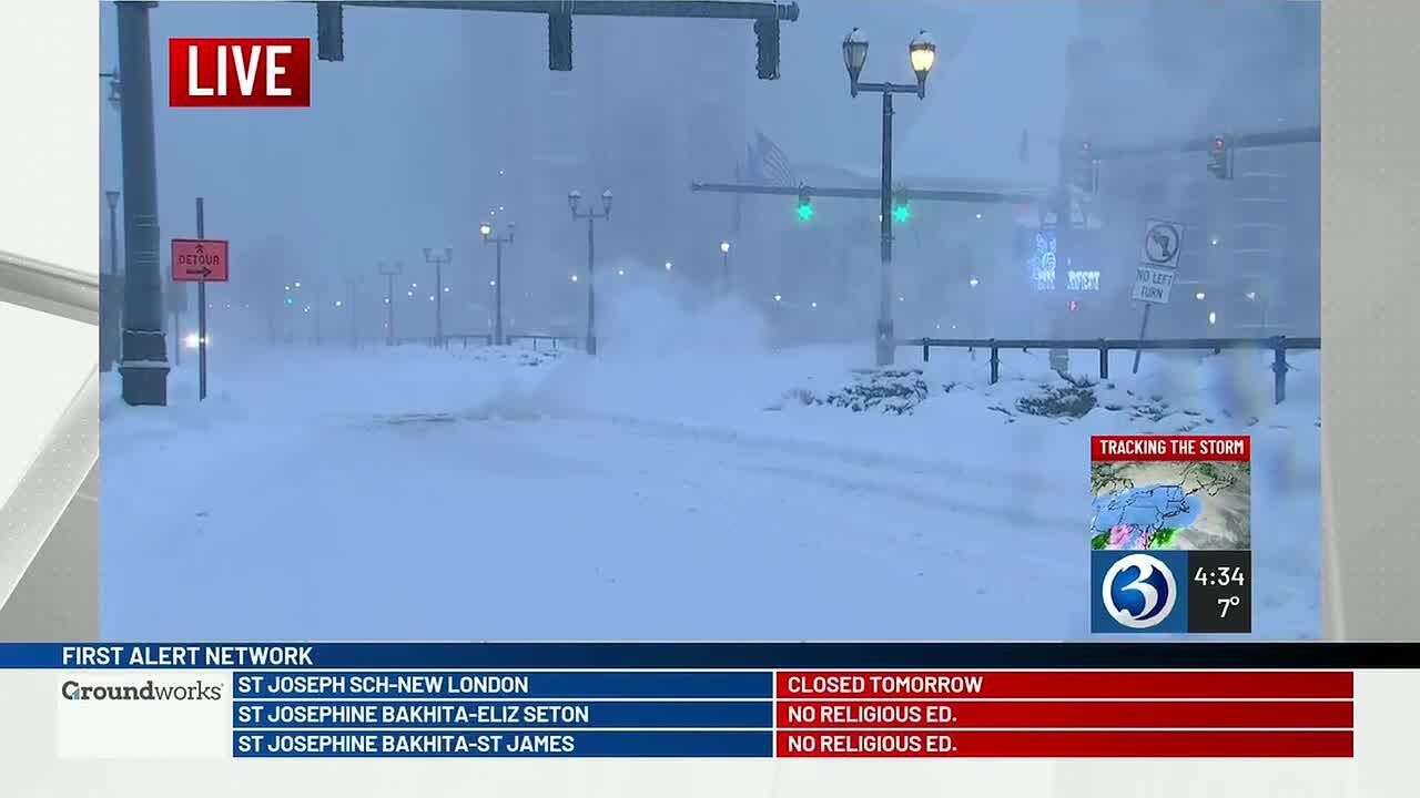 The latest on Winter Storm Benjamin in Hartford at 4:30 p.m.