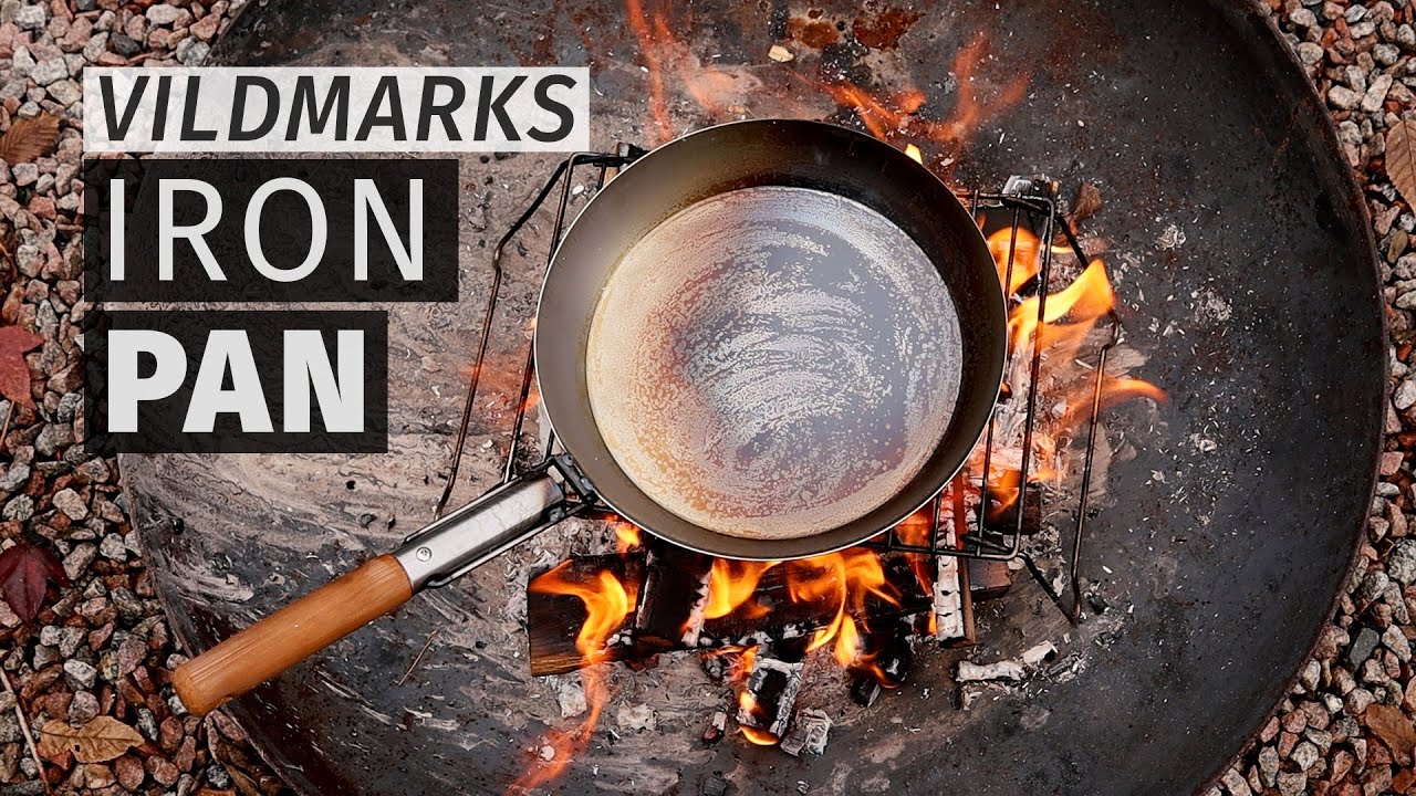 Vildmarks iron pan - Outdoor pan with folding handle / DIY handle / First burn / Outdoor Cooking