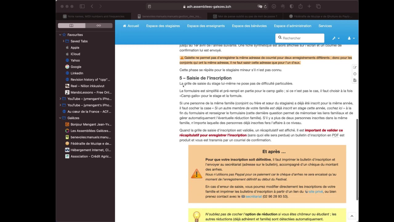 Le didacticiel vidéo de DokuWiki pour les Assembllées Galèzes