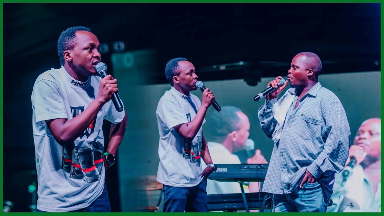 Mutima le Comedien na Gasore le comédien bahuriye kuri Stage , harabuze uwuzimya uwundi.