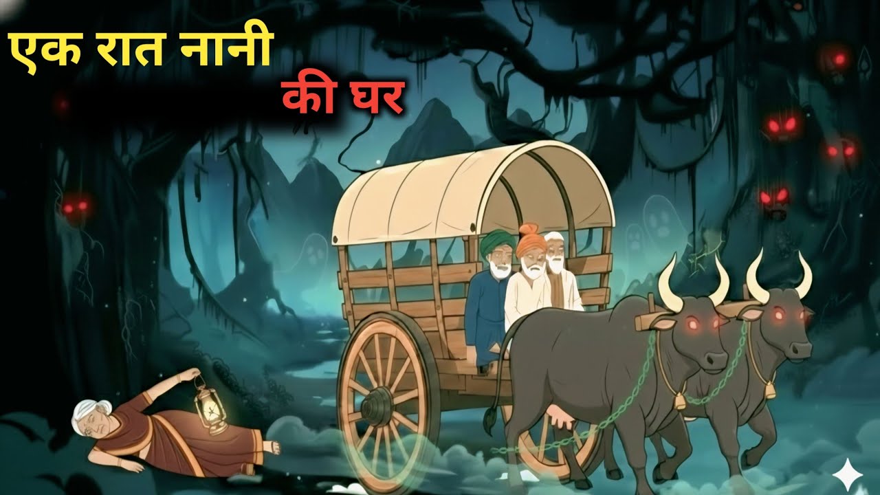 एक रात नानी की घर | cartoon | moral story | Hindi kahaniyan। horror  story