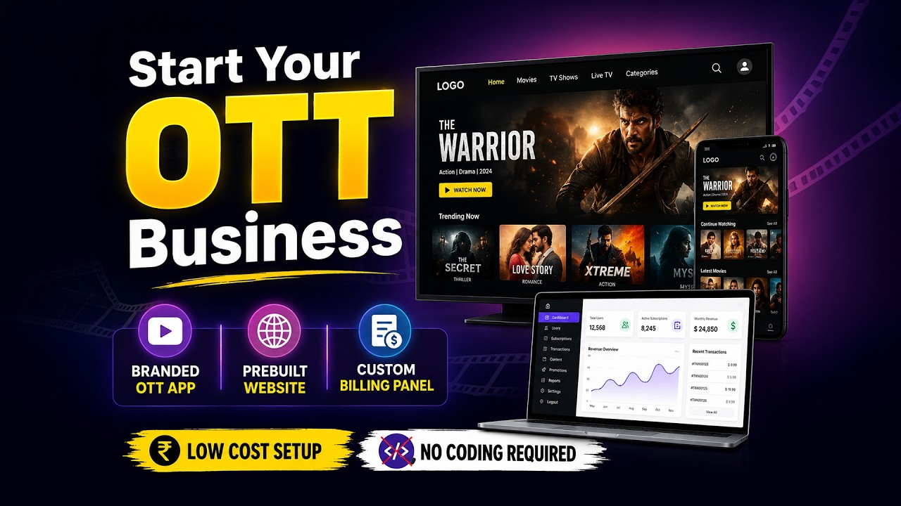 Launch Your OTT Platform in 24 Hours | Complete OTT Software Solution