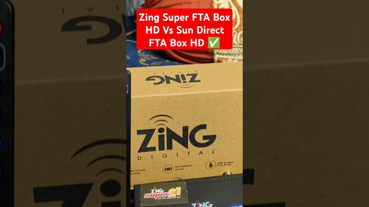 Zing Super FTA Box Vs Sun Direct FTA Box 🤩 #shorts #dishtv #sundirect