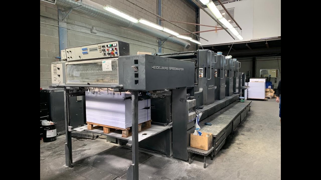 ماكينة طباعة هايدلبرج سبيد ماستر 4 لون فرخ Heidelberg SM 102 VP   Age 1993