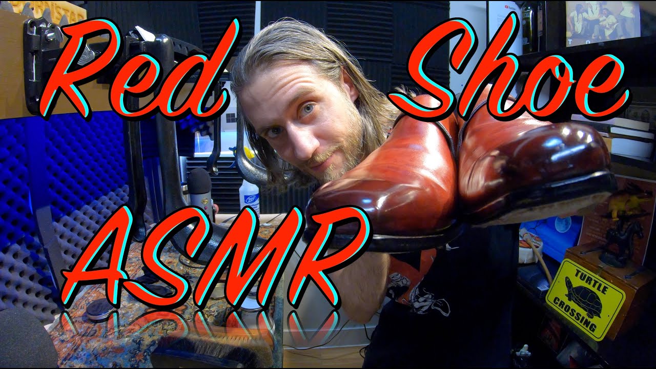 ASMR Studio | Supreme RED Shoe Shine | Shoe Shine ASMR at it's Finest