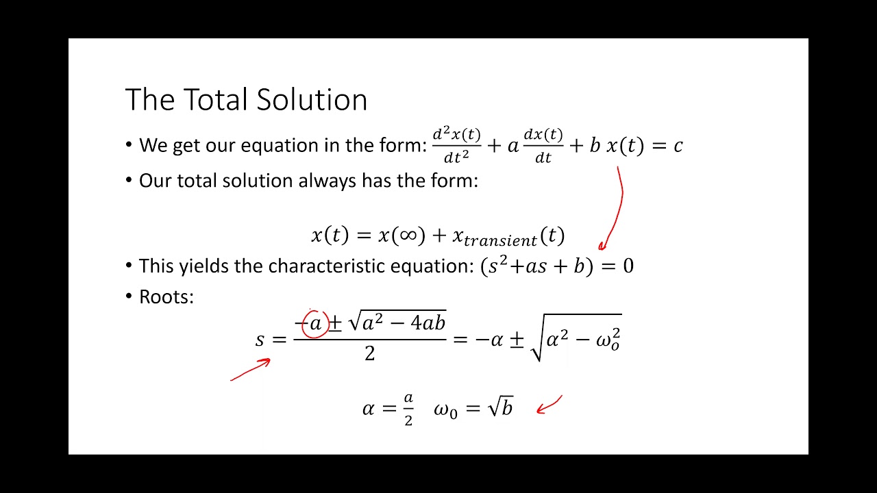 Lecture 1/27/2021: Second Order Circuits (Steady State and Initial Conditions)