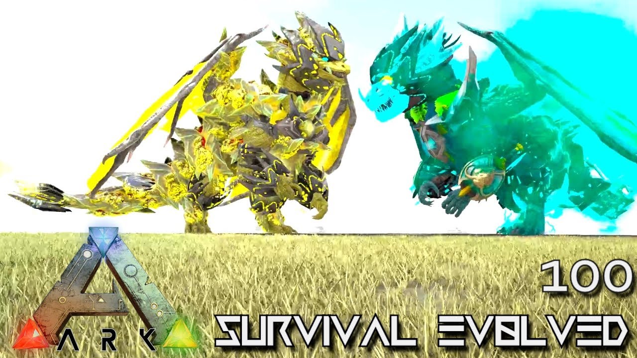 ARK: SURVIVAL EVOLVED - DOUBLE DRAGON EMPEROR & BAHAMUT E100 !!! ( ARK EXTINCTION CORE MODDED )