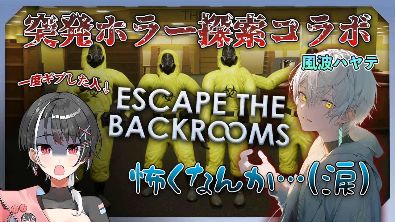 【EscapetheBackrooms】ハヤテと突発ホラゲコラボ！見守り兼リベンジ…？詳細は概要欄🌟【華ノ翔リツ/風波ハヤテ】#vtuber #新人vtuber #華ノ翔リツ #lunapop0期生