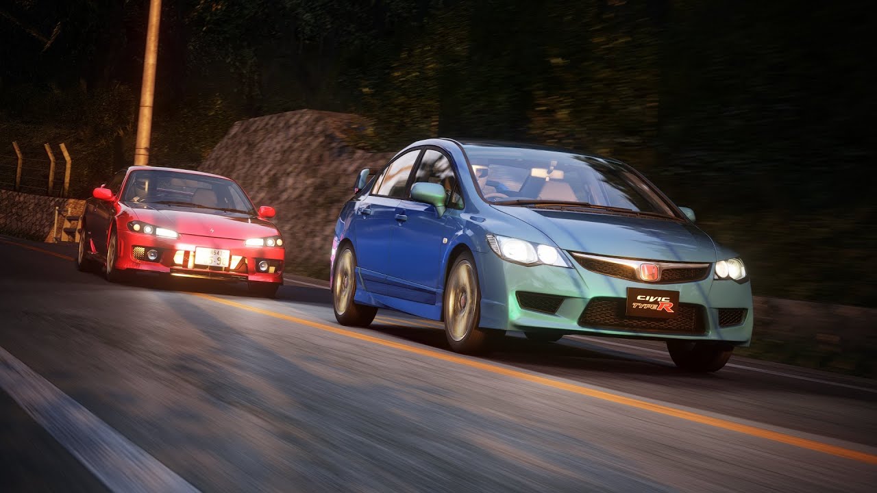 Civic FD2 Vs Silvia S15 Touge Battle | Assetto Corsa (4K)