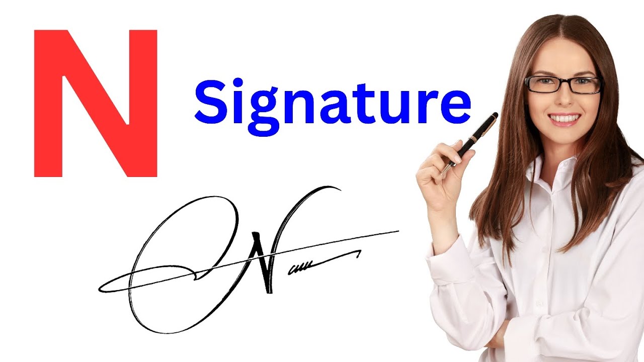 N letter signature style | Signature ideas for letter N | Calligraphy signature N