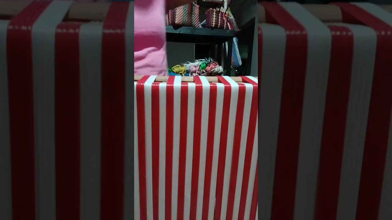 Taller de bolsas Paso 2 Tejido del asiento de la bolsa