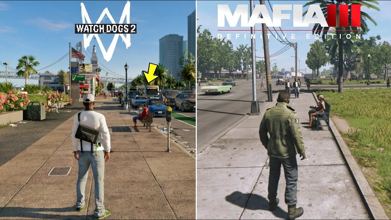 Mafia III Definitive Edition против Watch_dogs 2 — в какой игре лучше физика и детализация?