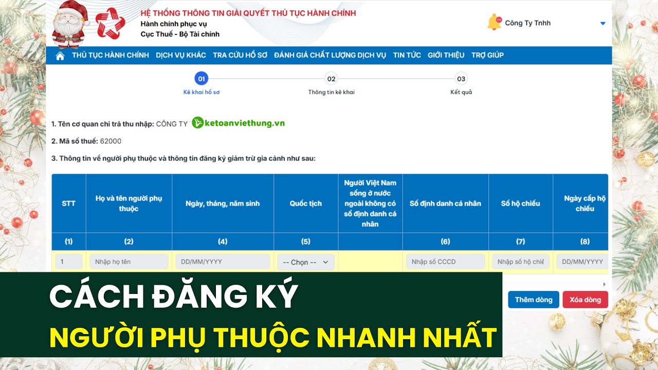 Cách Đăng Ký Người Phụ Thuộc Online Nhanh Nhất DVC - Học Kế Toán Doanh Nghiệp