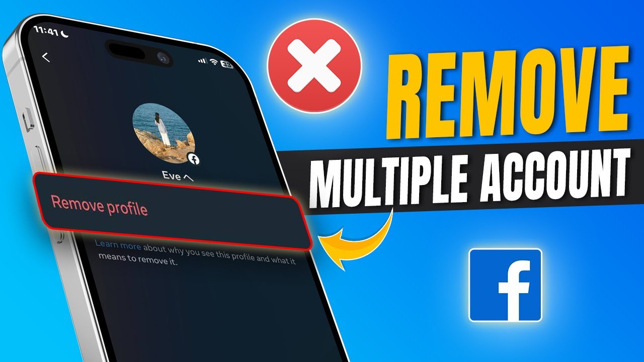 How to Remove Multiple Accounts on Facebook on iPhone | Delete Extra Accounts on Facebook