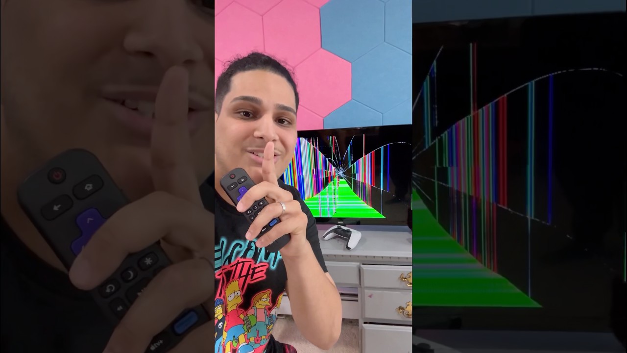 BROKEN TV PRANK ON MY BROTHER 🤣 #shorts