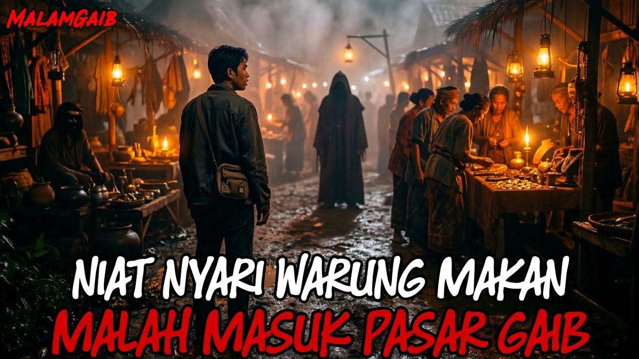 PEMUDA NIAT NYARI WARUNG MAKAN TAK SENGAJA MALAH MASUK PASAR GAIB